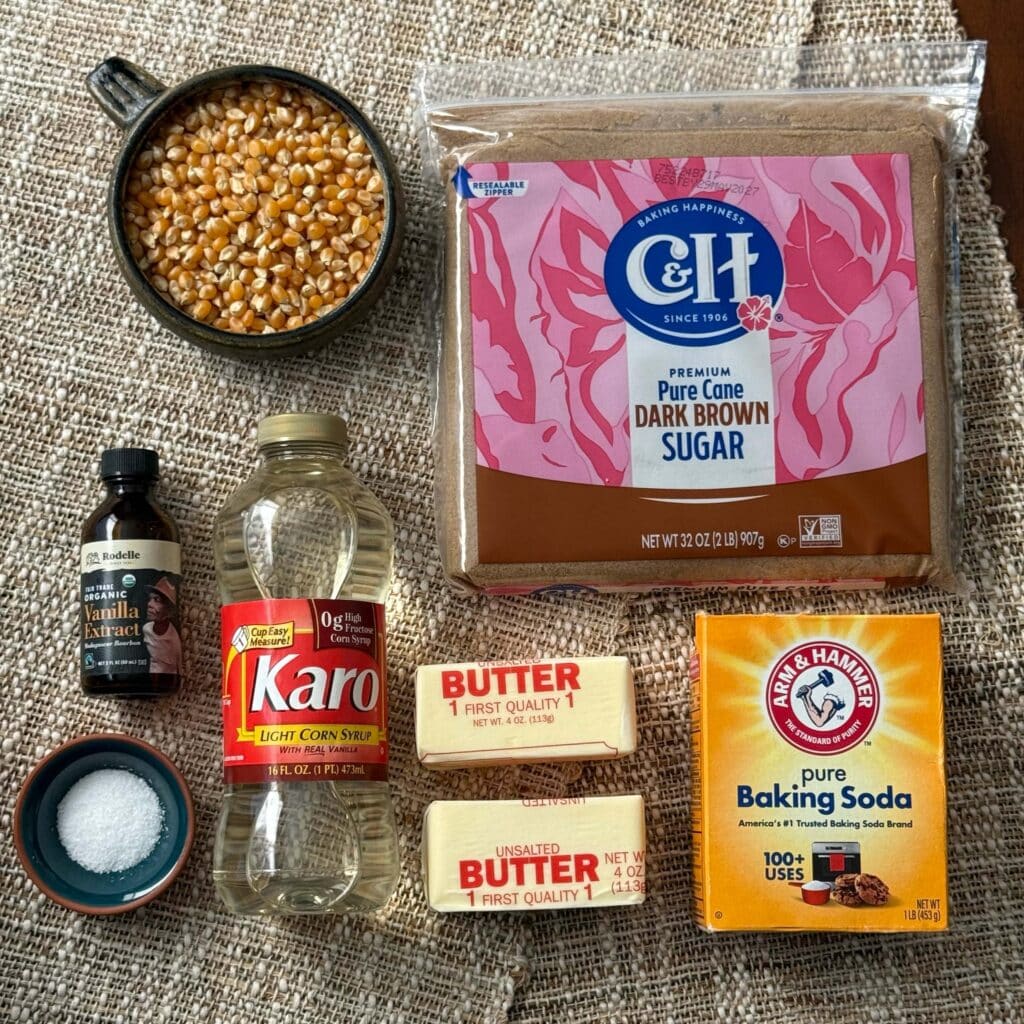 Caramel Popcorn Ingredients