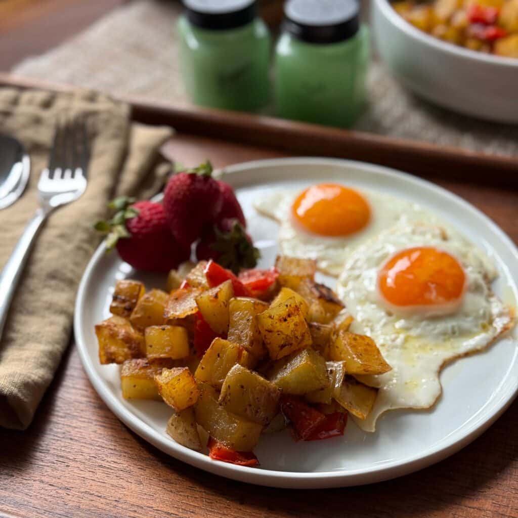 Make Ahead Breakfast Potatoes with Eggs