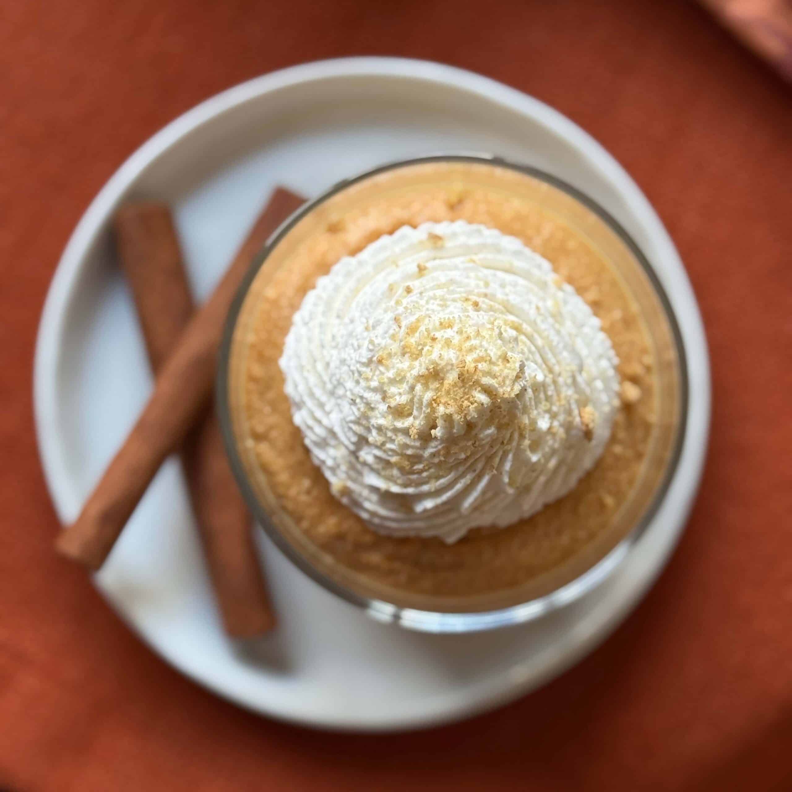 Pumpkin Pie Mousse with Tofu Topping