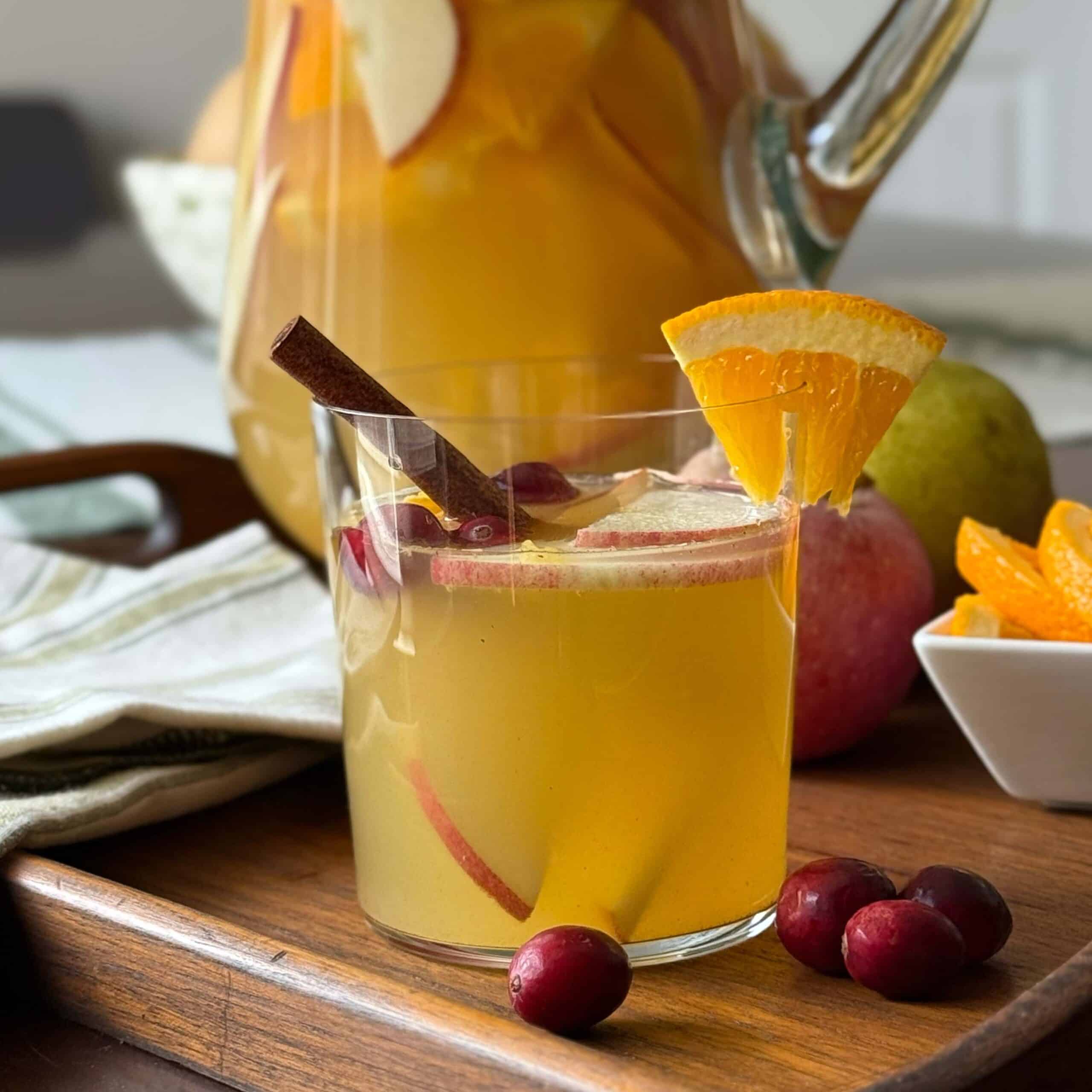 Thanksgiving Sangria in a Glass