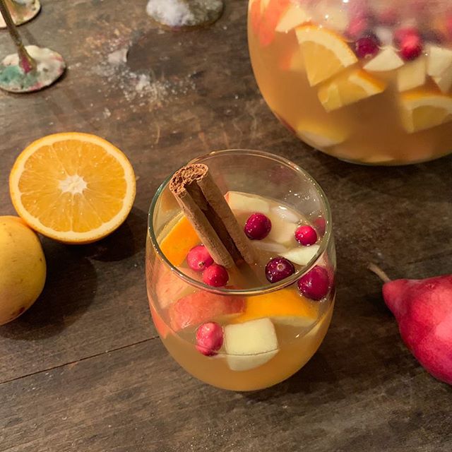 sangria is the easiest make ahead cocktail which makes it a good addition to your thanksgiving plans