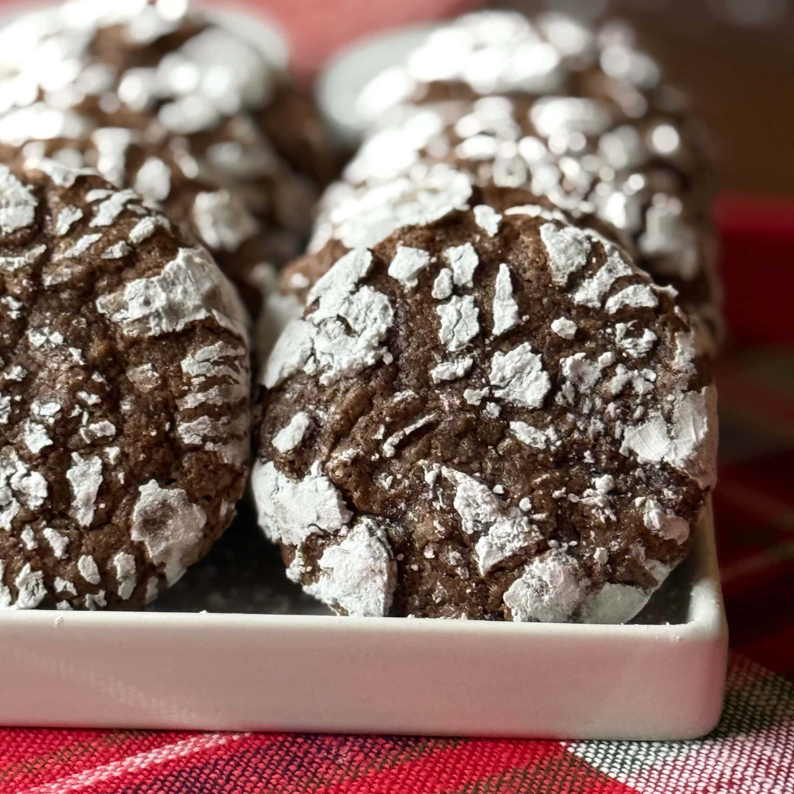Classic Chocolate Crinkle Cookies