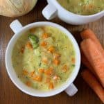 Cheesy Broccoli & Carrot Soup