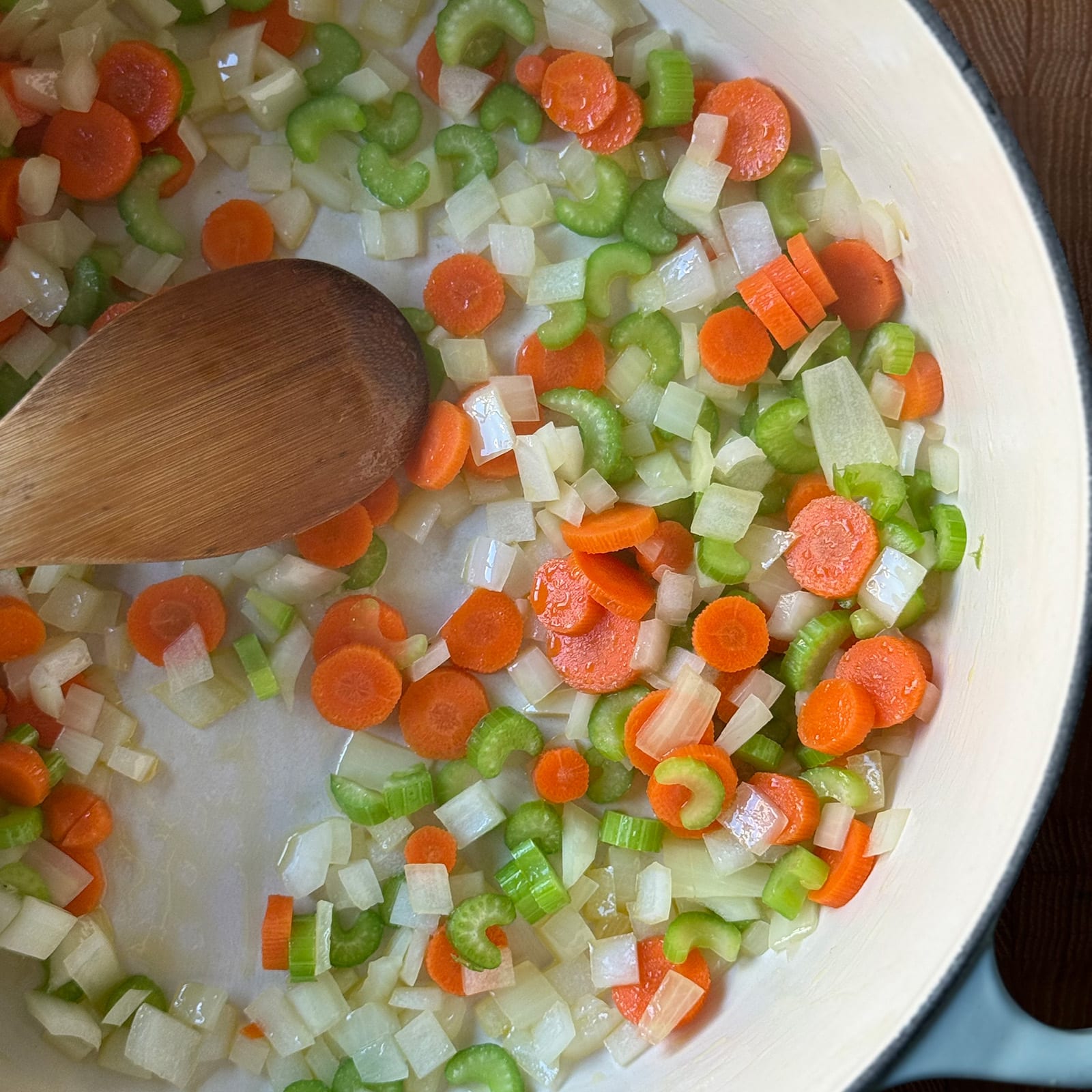 Mirepoix for Seafood Chowder