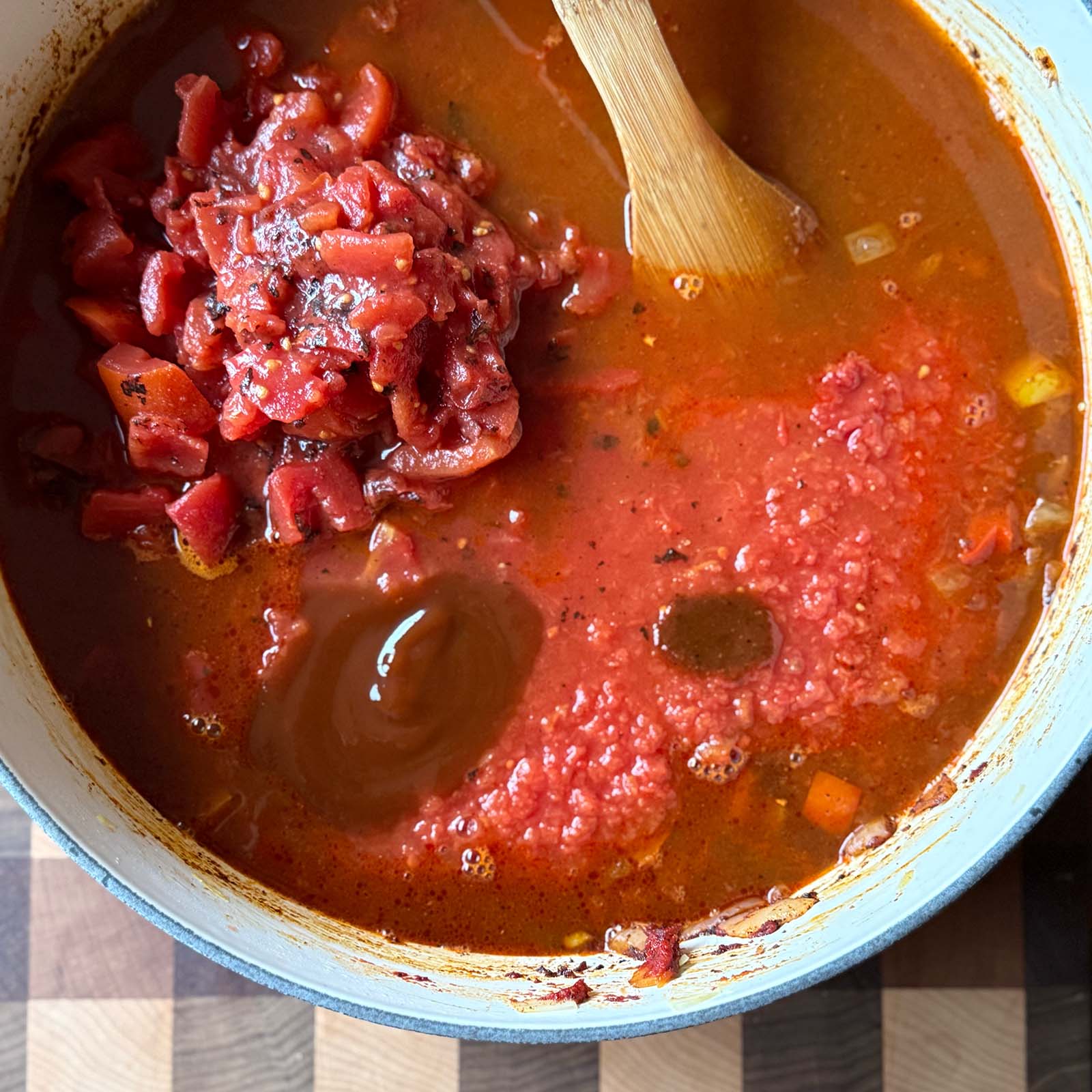 Step 3 Add Tomatoes and BBQ Sauce
