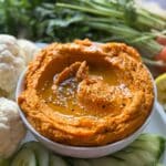 Roasted Carrot Dip with Crudite