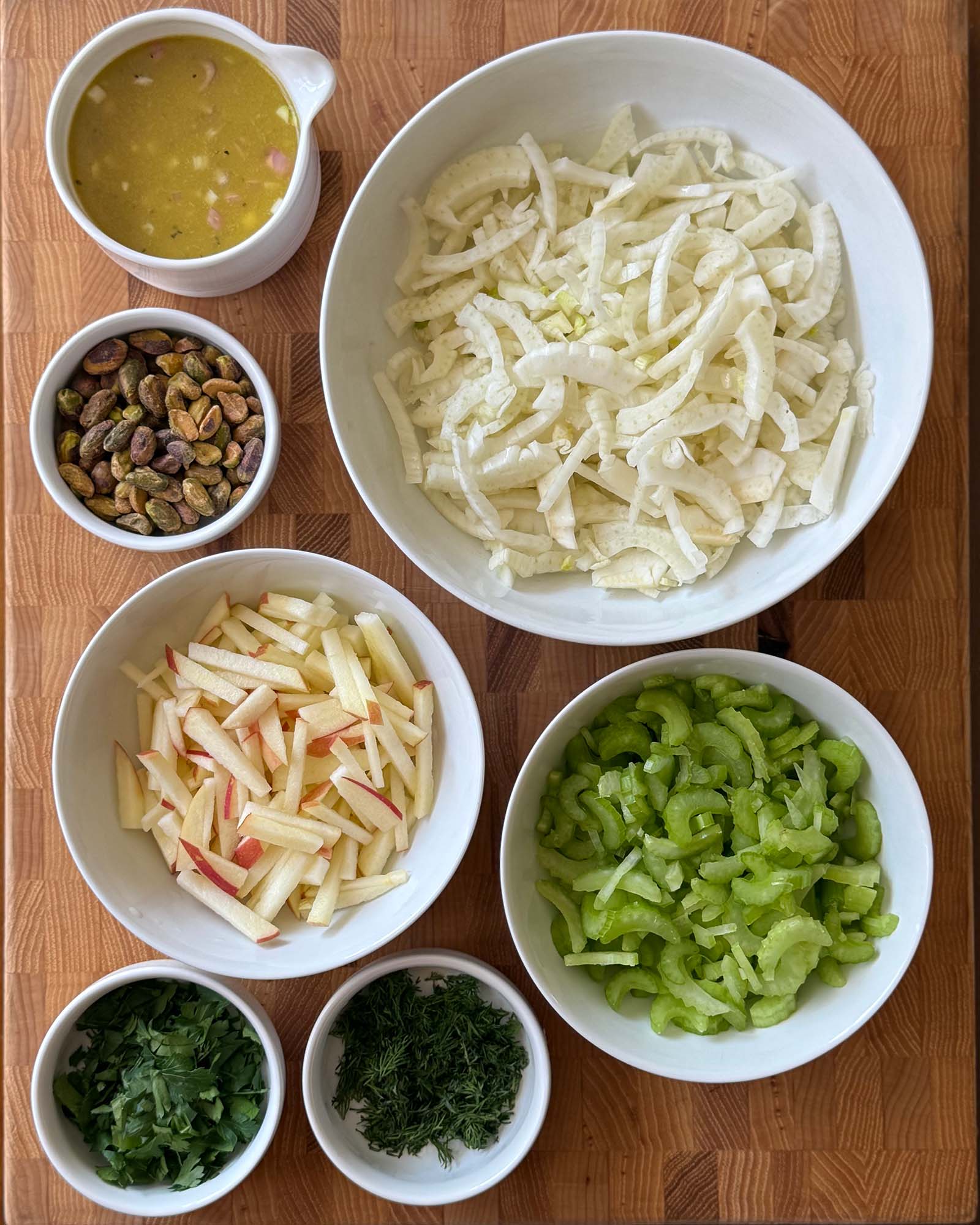 Ingredients for Fennel Salad with Apples and Celery