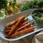 Carrot Top Pesto with Roasted Carrots