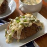Baked Potatoes with Broccoli Cheddar Sauce