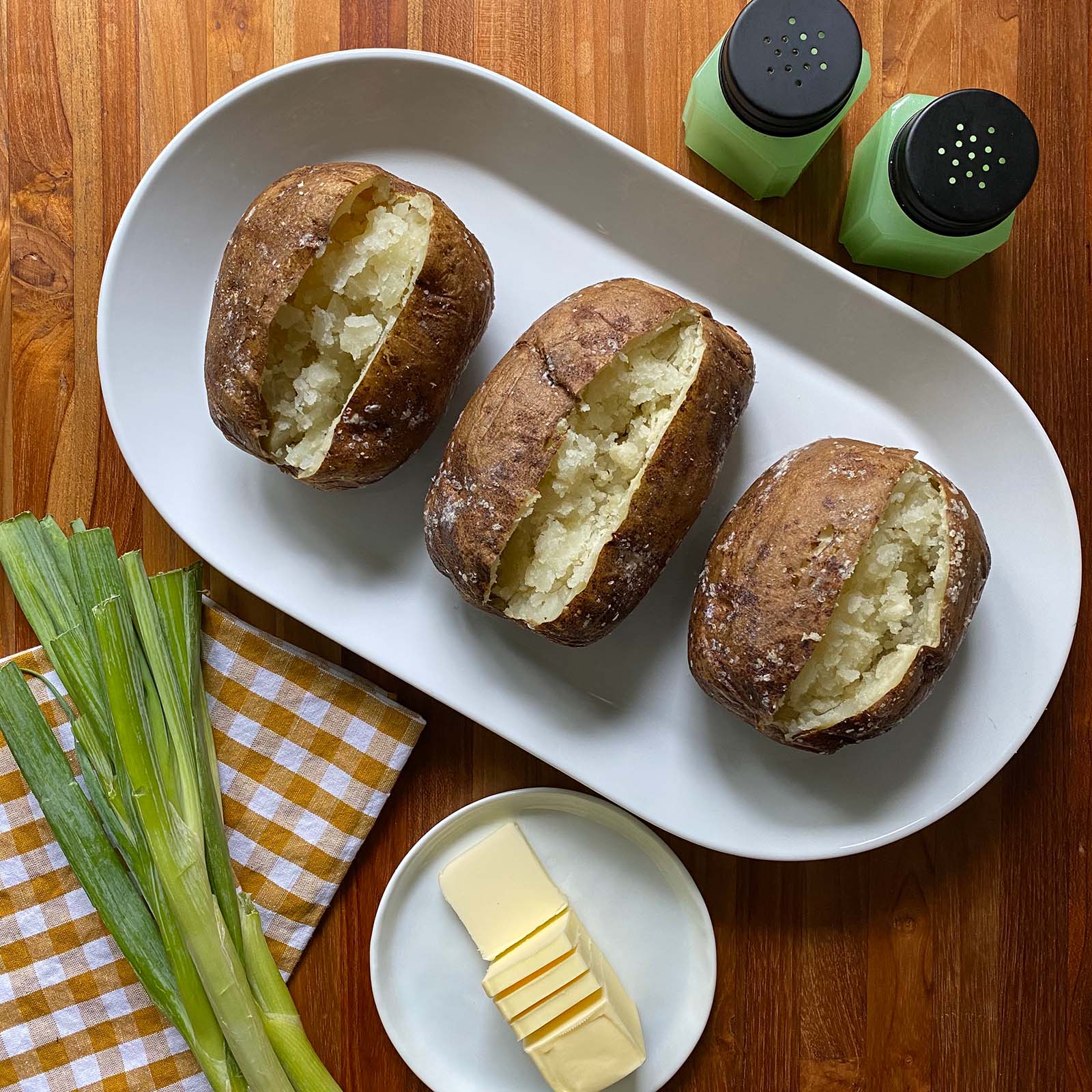 Oven Baked Potatoes on a Plate