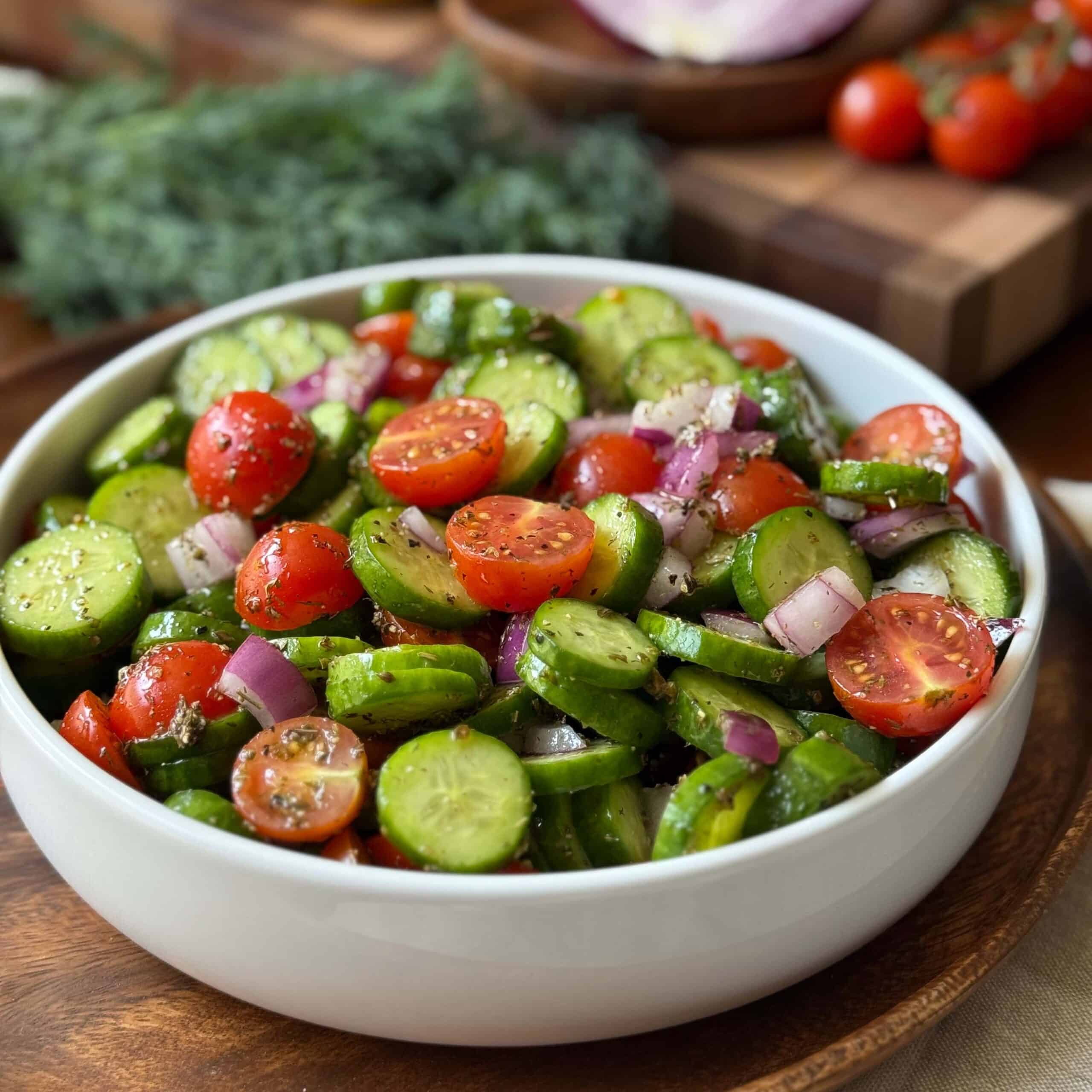Cucumber Tomato & Onion Salad