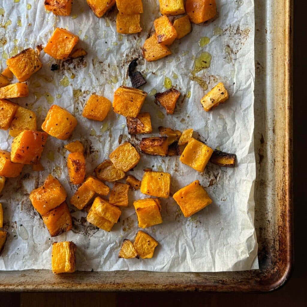 Roasted Butternut Squash on a Sheetpan