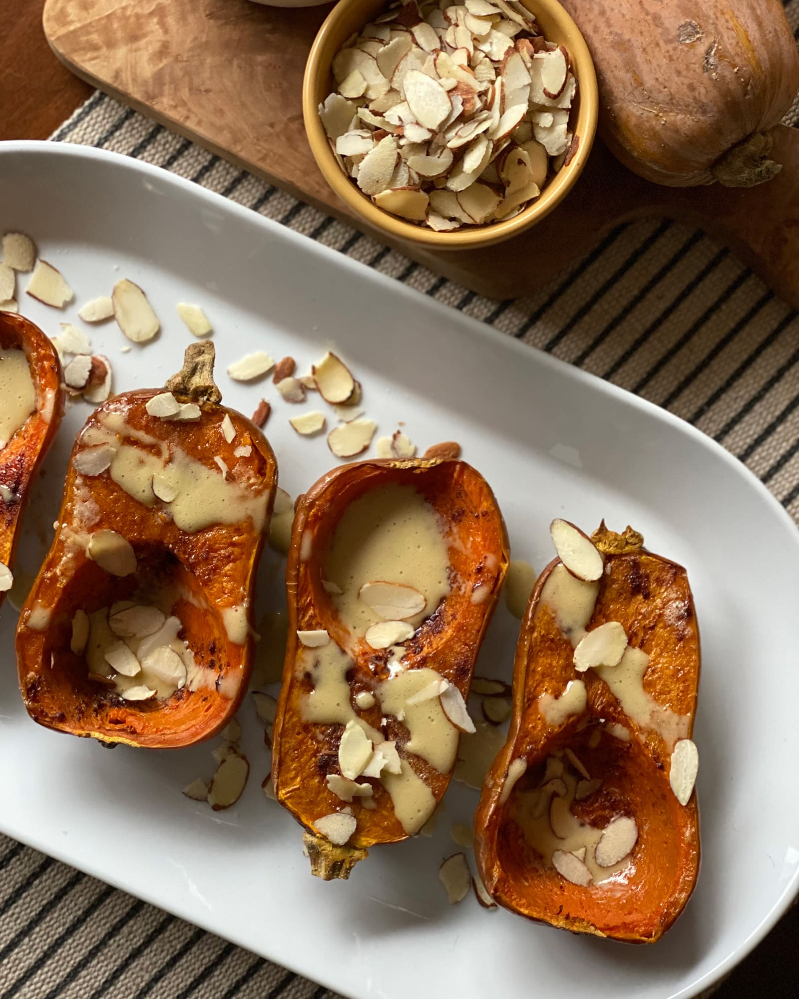 Roasted Honeynut Squash on a Platter