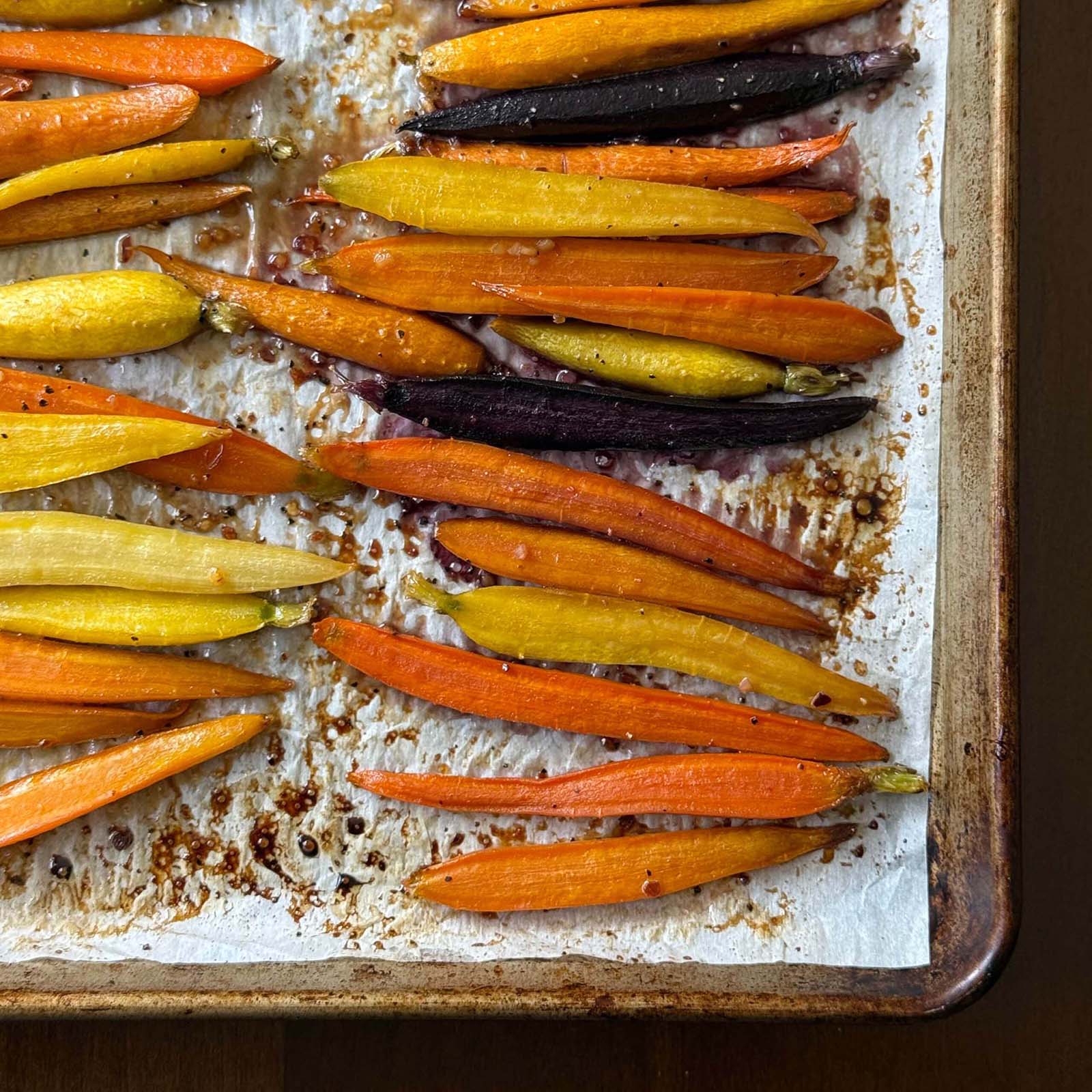 4 Maple Glazed Carrots on Sheet Pan