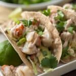 Lobster Tacos with Taco-Spiced Crema