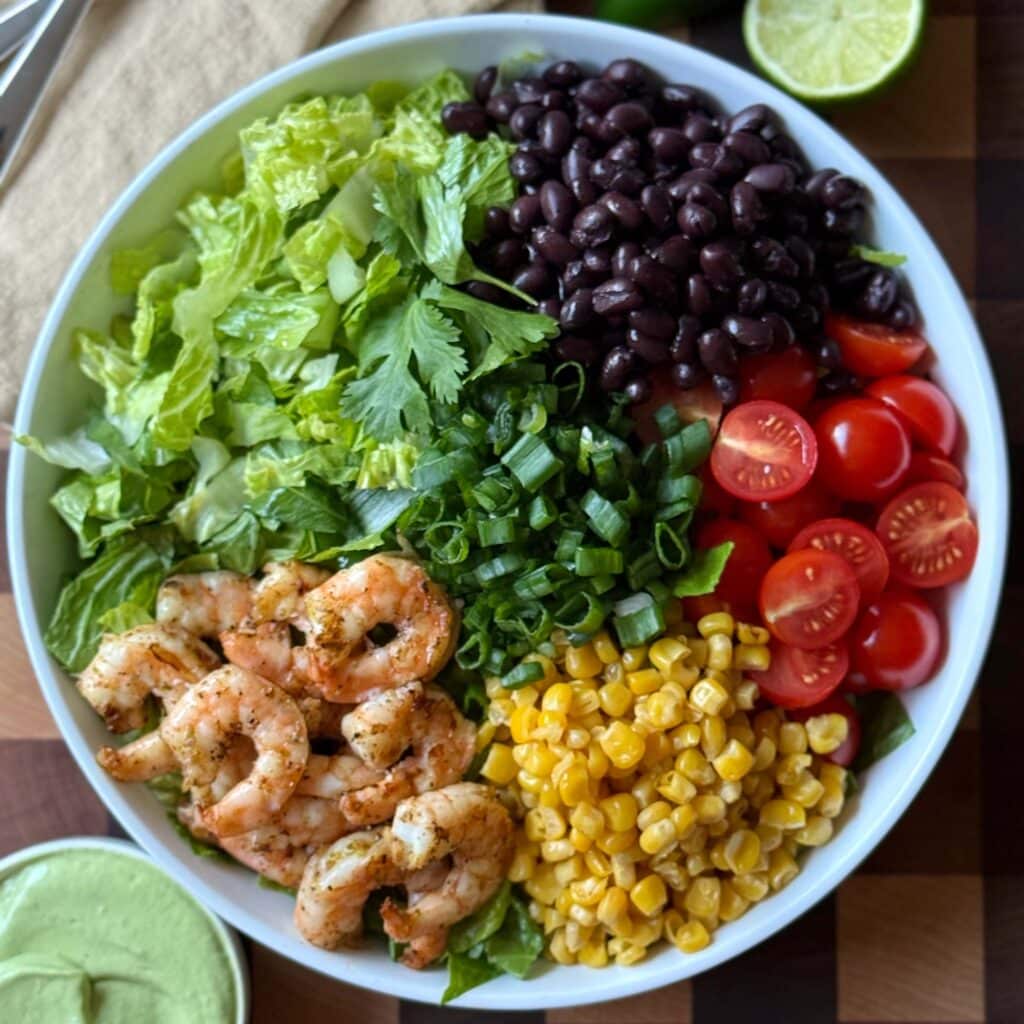 Southwest Shrimp Salad Ingredients