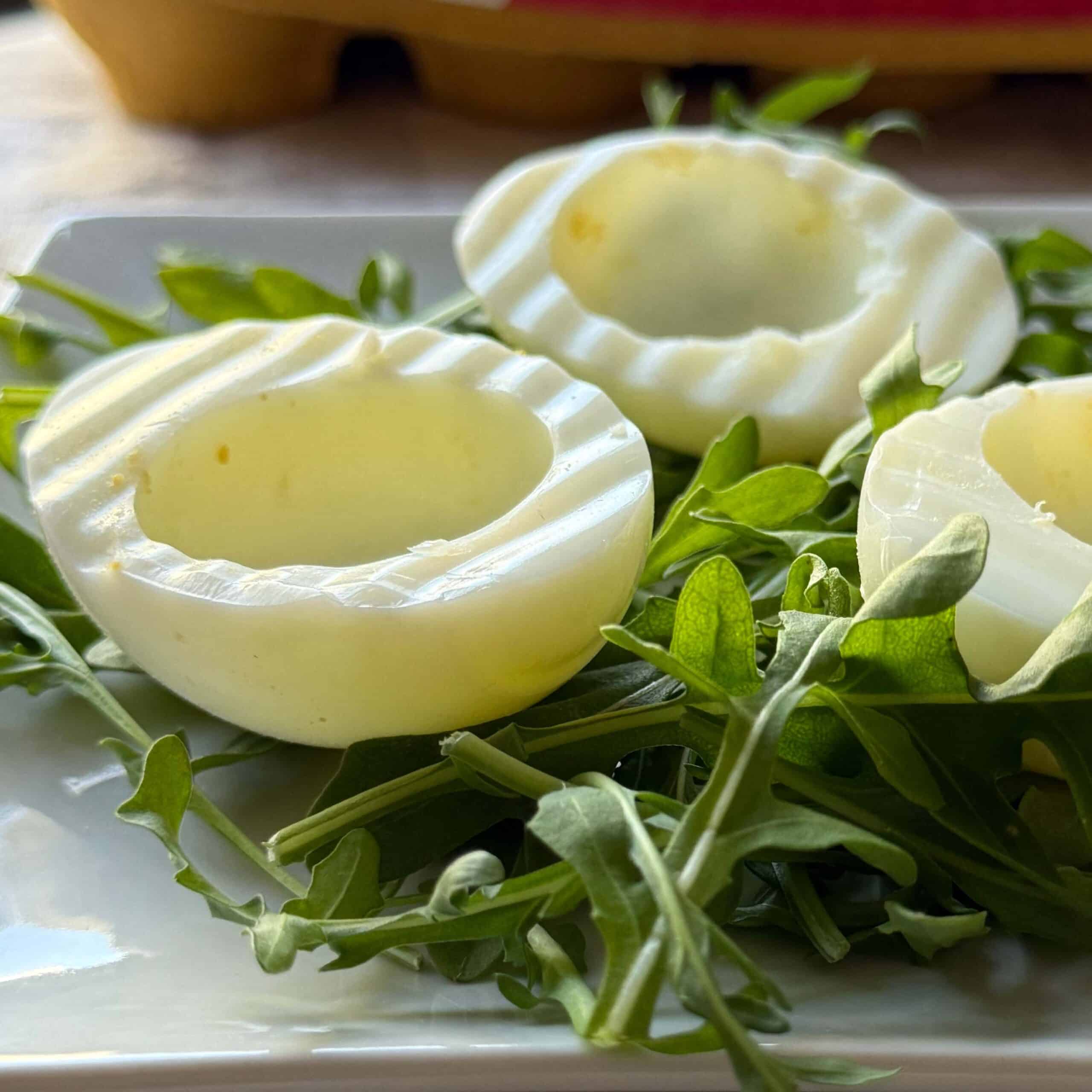 Cut Eggs with Scalloped Knife