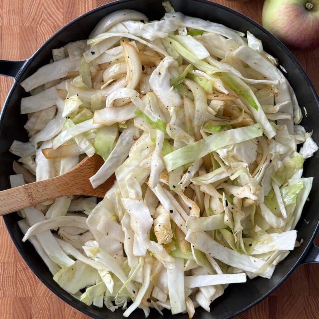 2 Cook Cabbage and Onion