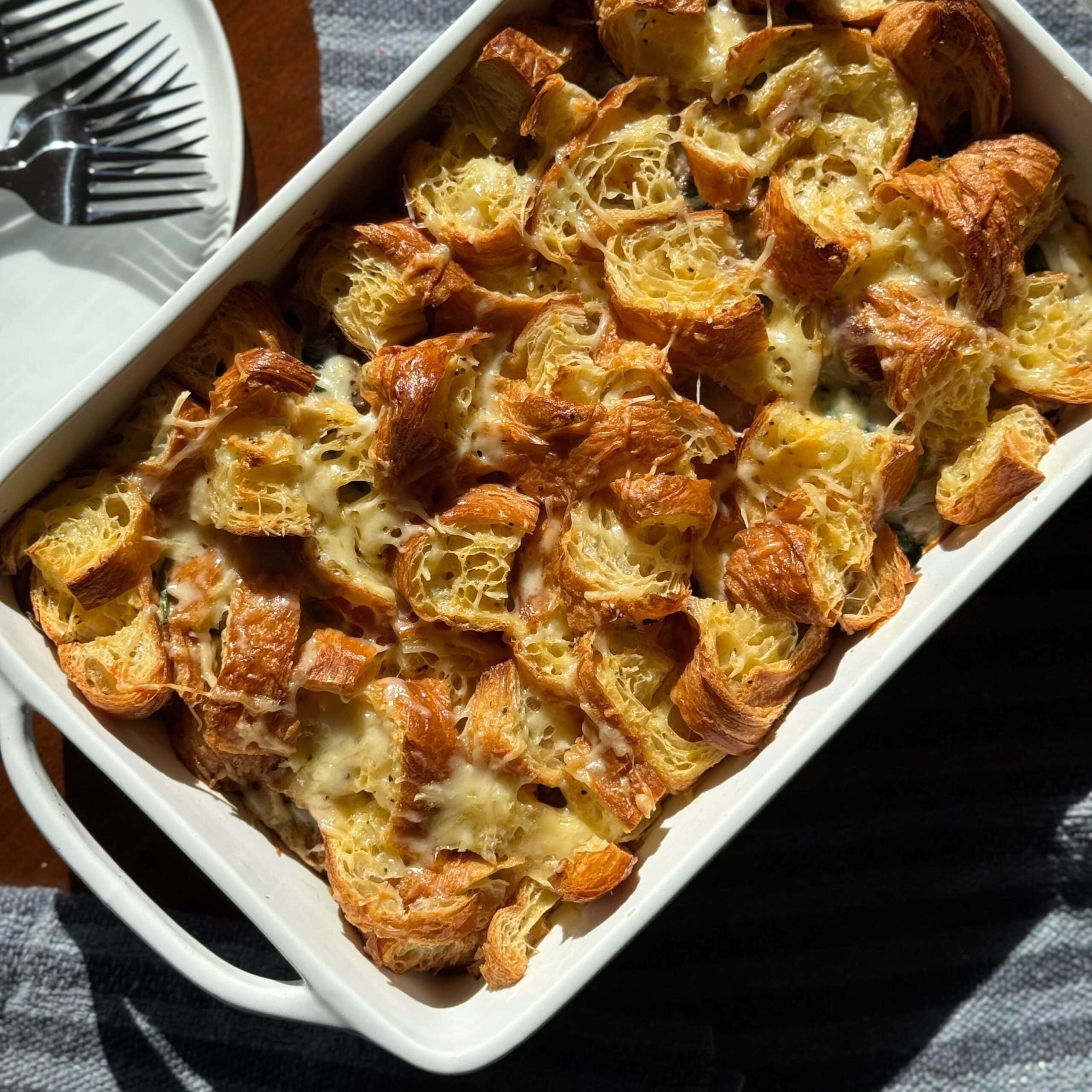 Croissant Breakfast Casserole