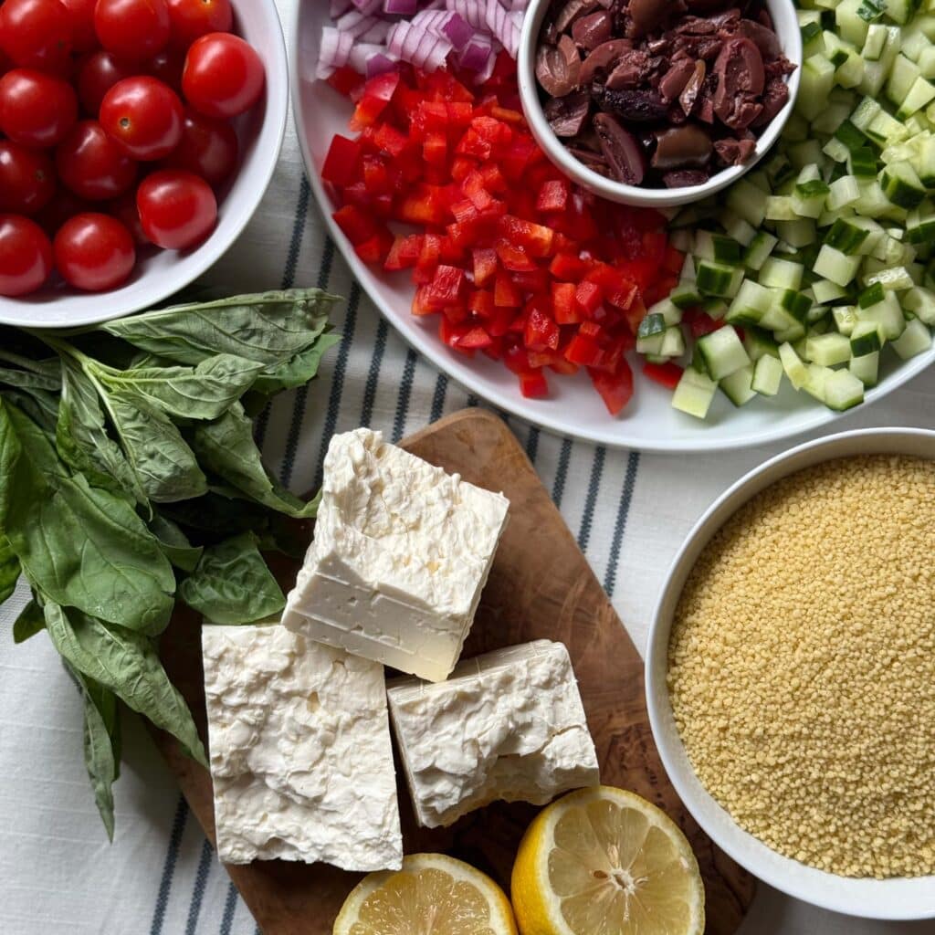Mediterranean Couscous Salad Ingredients