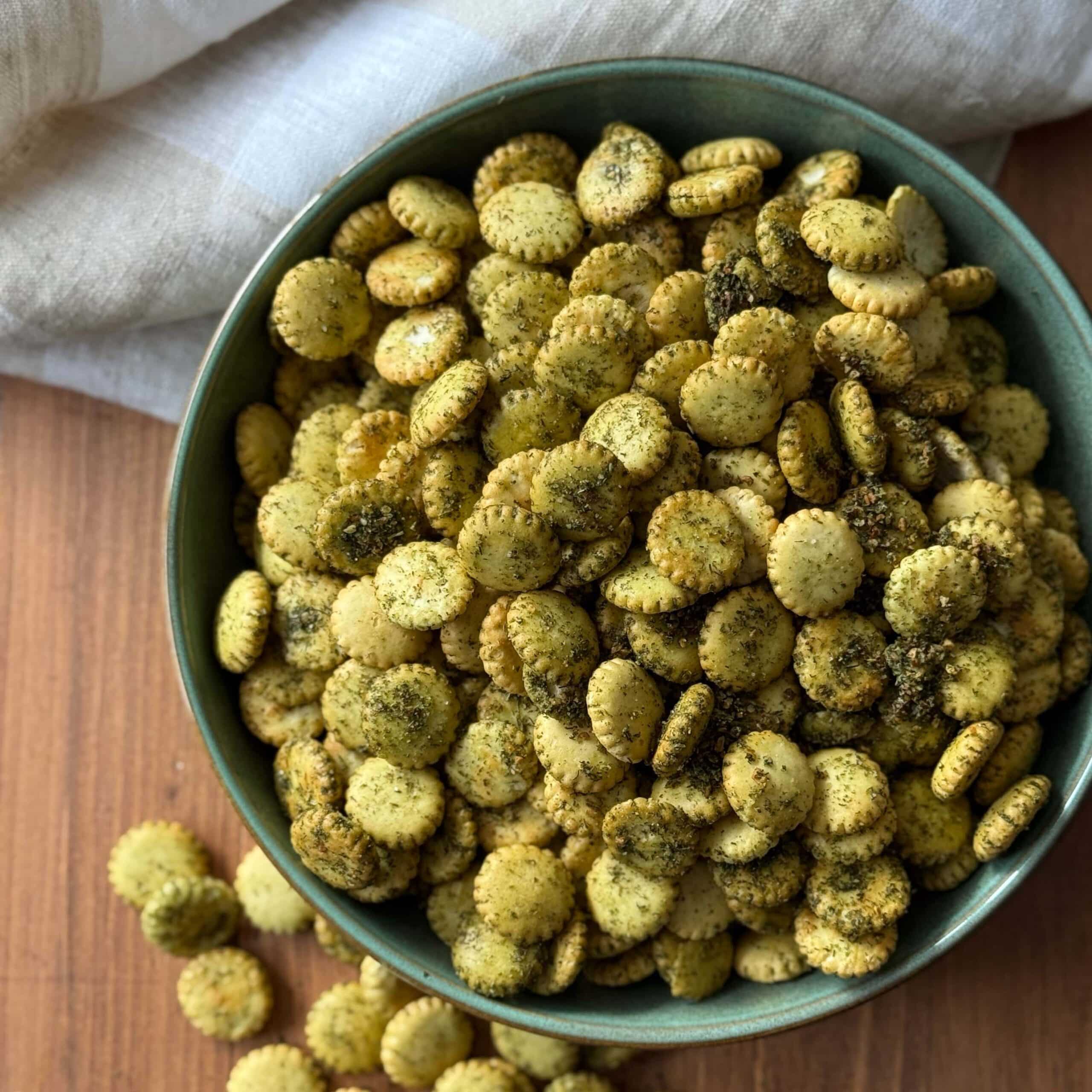 Ranch Oyster Crackers in a Bowl