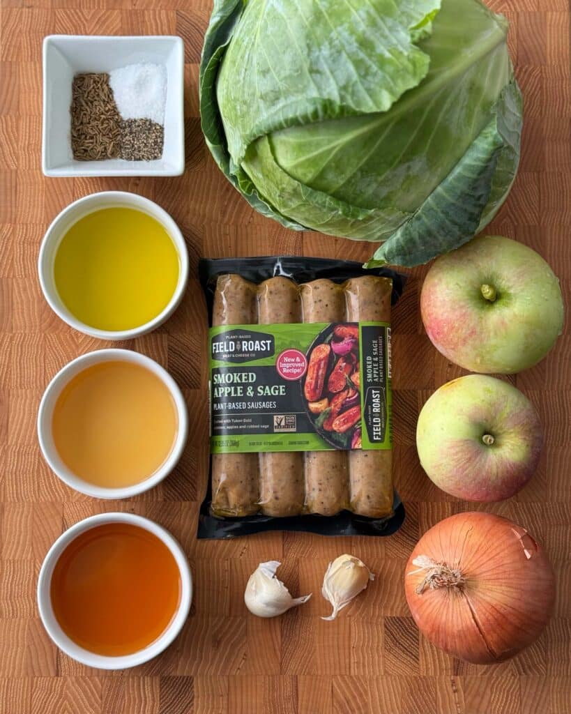 Sausage and Cabbage Skillet Ingredients