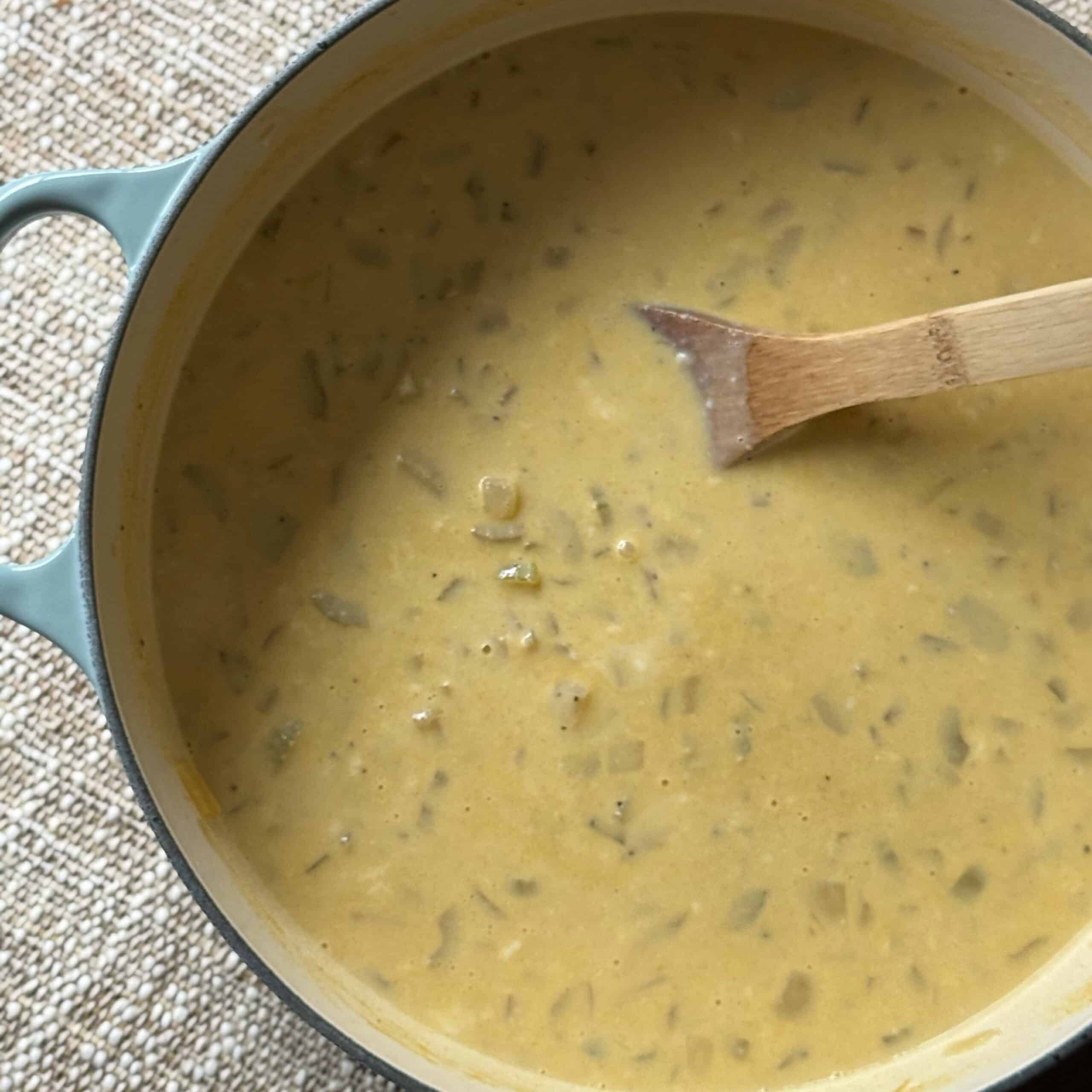 2 Potato Soup with Cream, before Cheese is Added