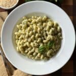 Bowl of Pasta with Creamy Pesto Sauce