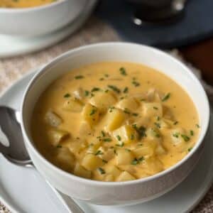 Cheesy Potato Soup with Chives