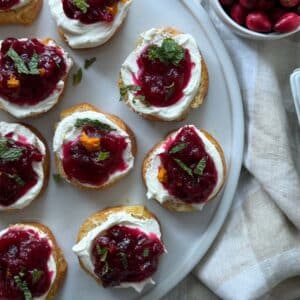 Cranberry Goat Cheese Crostini Recipe