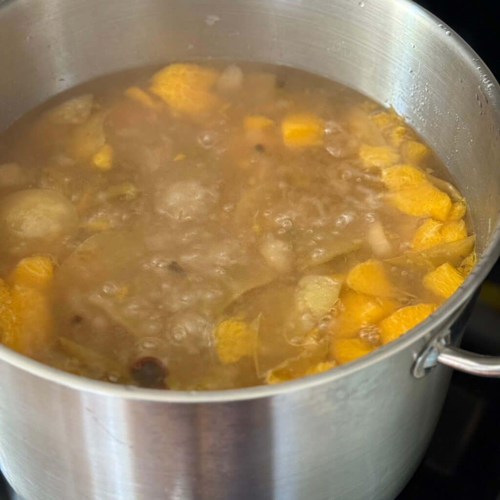 Hot Apple Cider with Smashed Solids