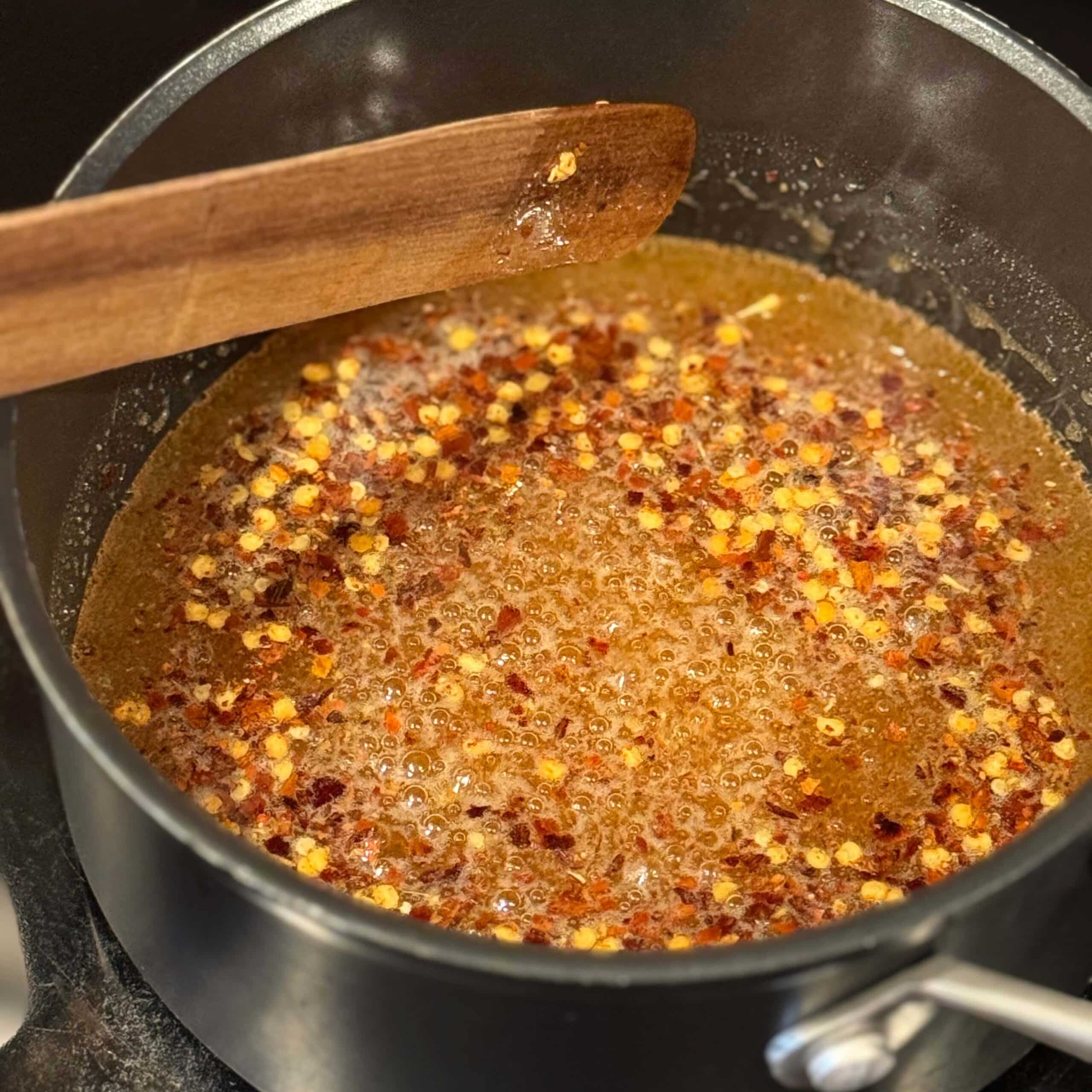 Hot Honey Recipe Simmering