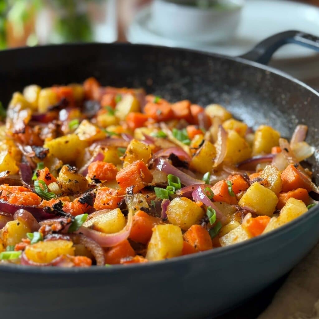 Sweet Potato and Potato Hash