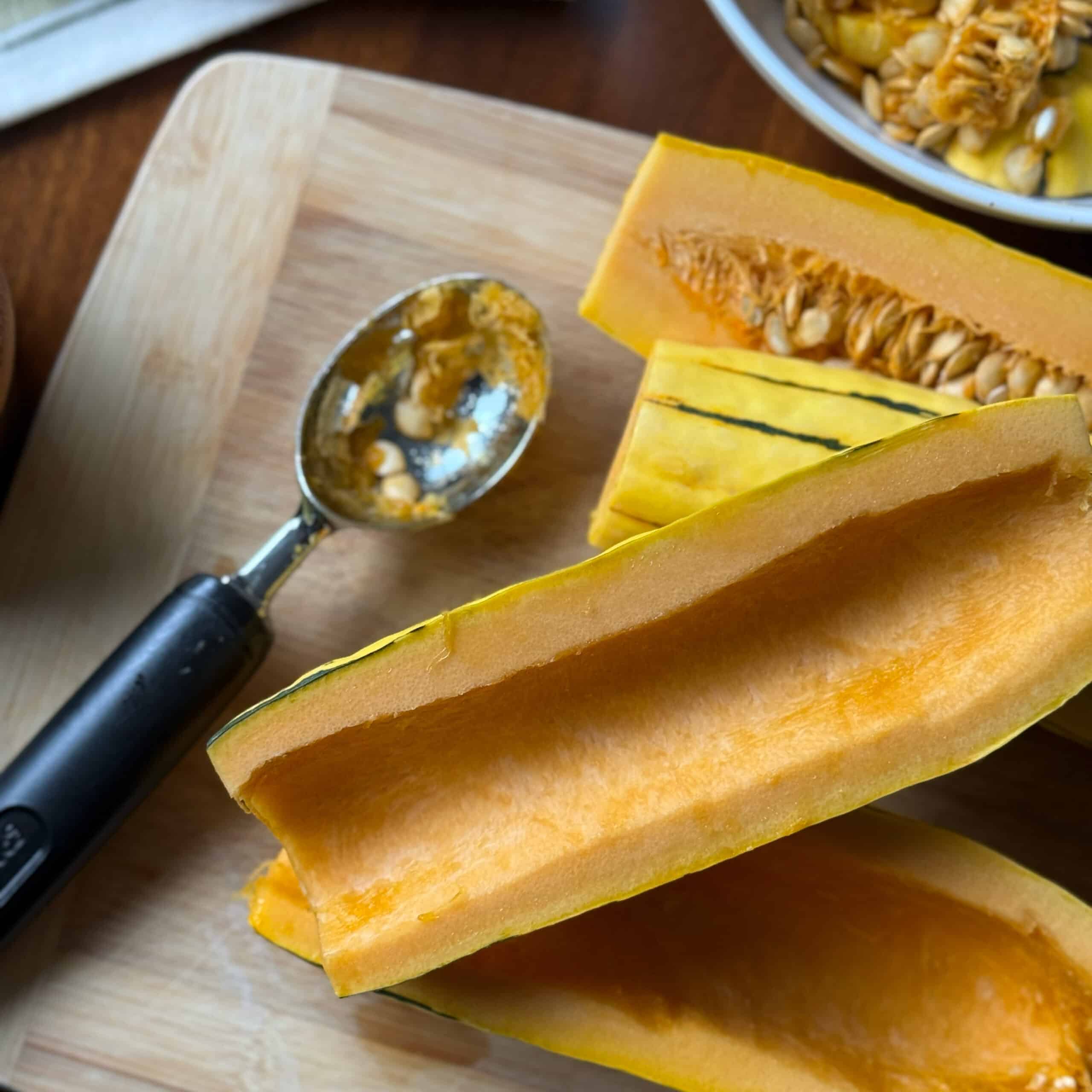 Delicata Squash Scooped Clean
