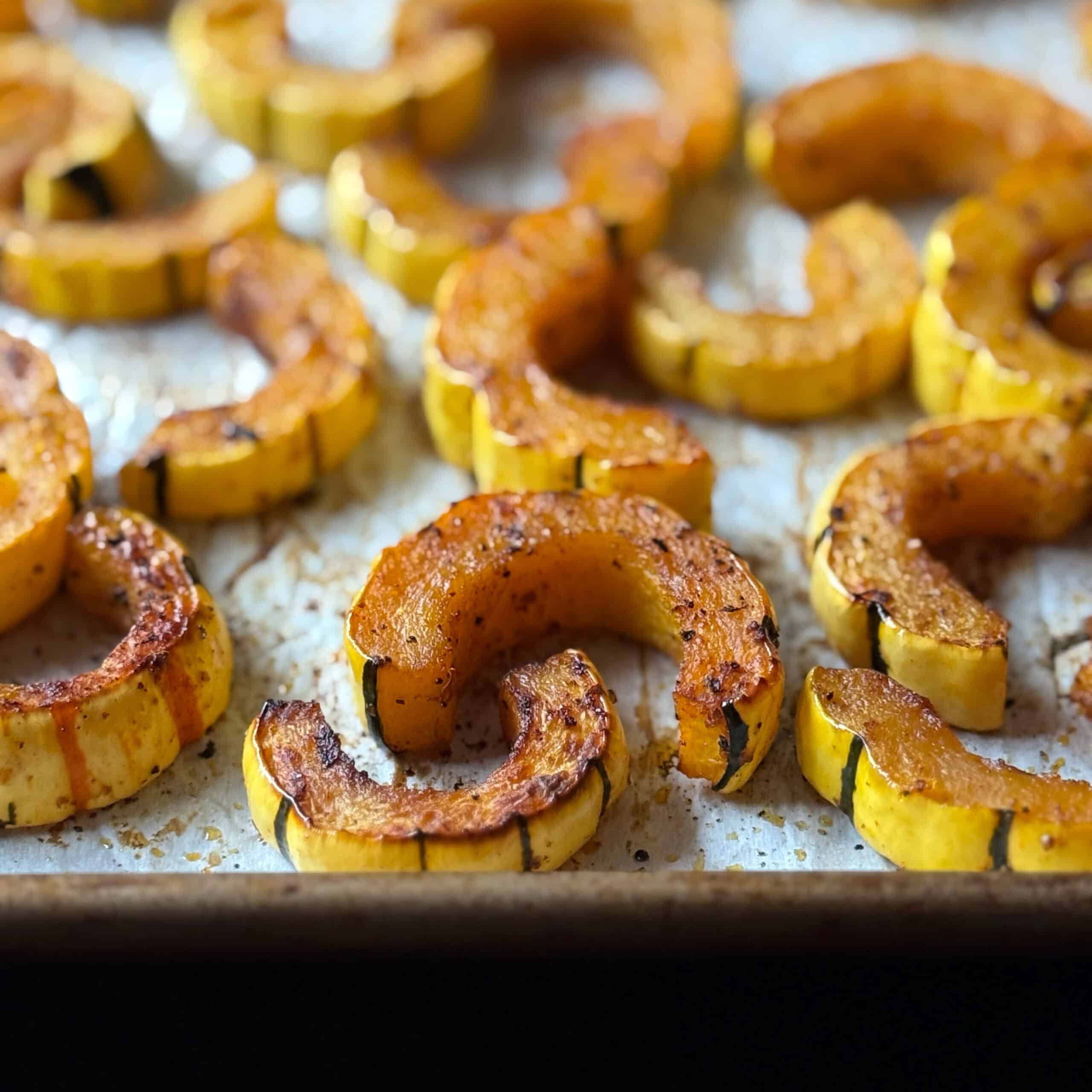 Roasted Delicata Squash on a Sheet Pan