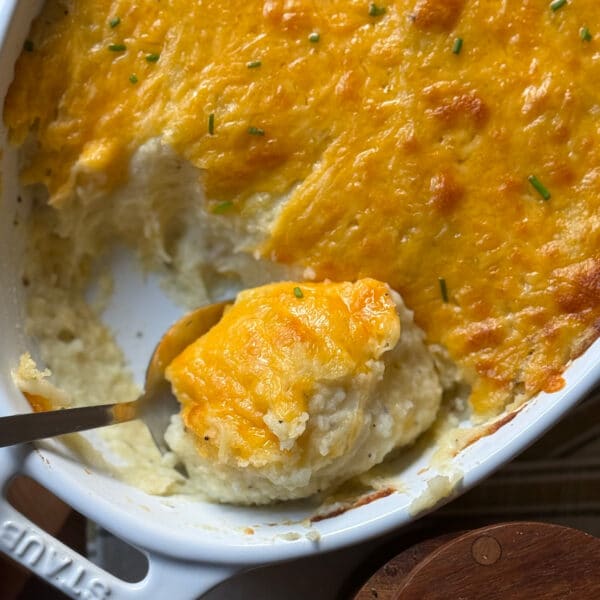 Cheesy Mashed Potatoes Spooned Up
