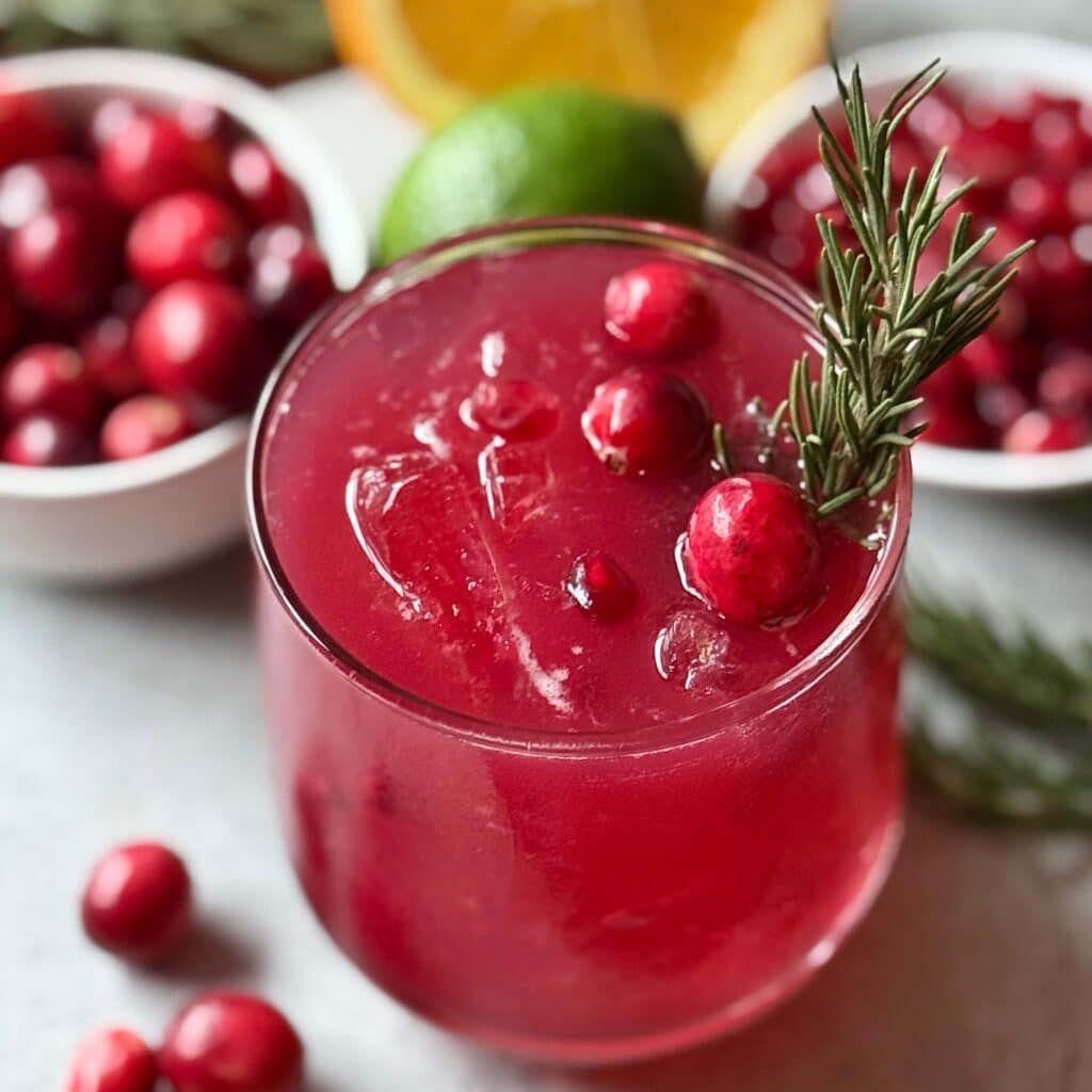 Cranberry Pomegranate Christmas Cocktail