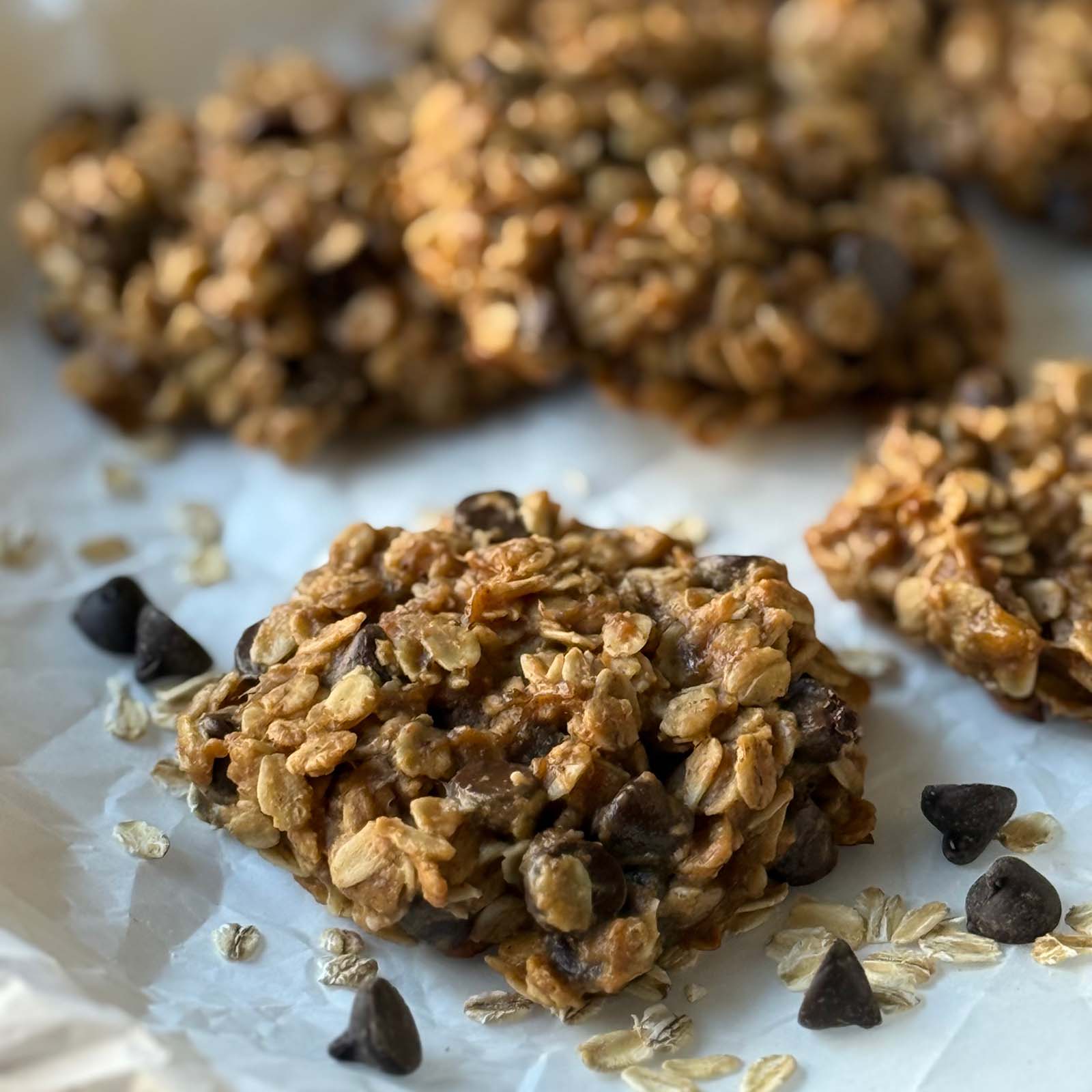 Peanut Butter Banana and Oat Cookies
