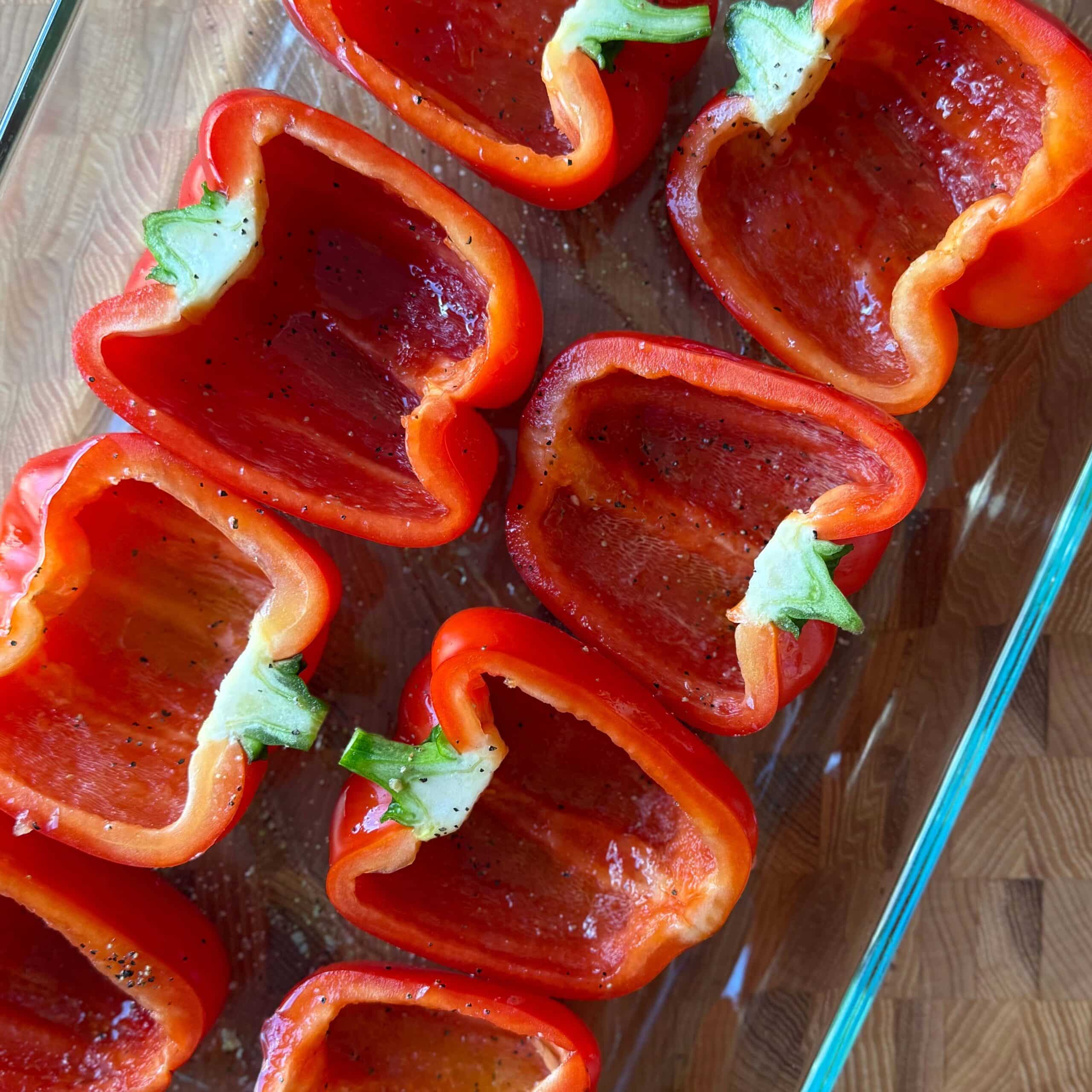 Red Bell Peppers for Roasting