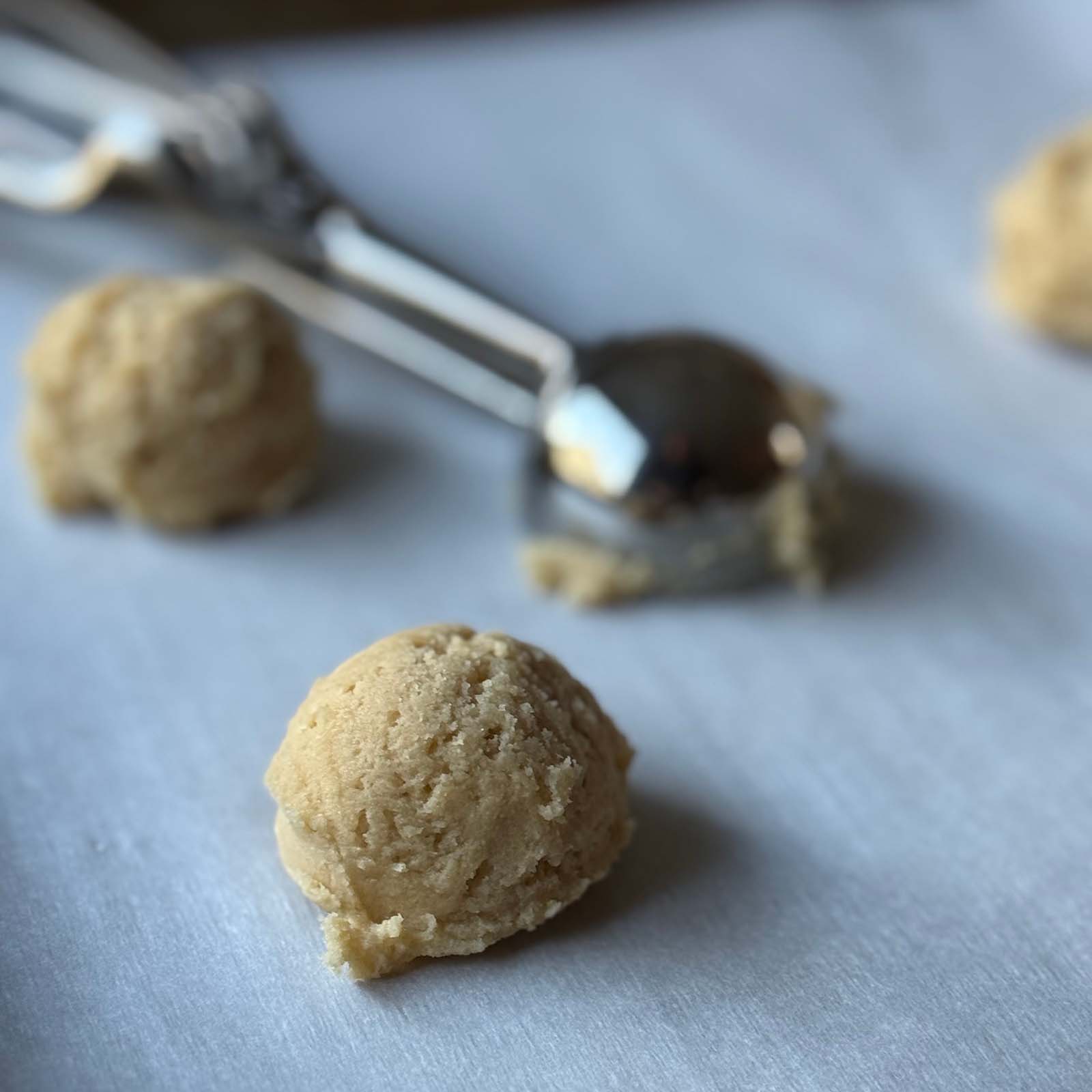Raw Chocolate Chipless Cookie Dough with Scoop