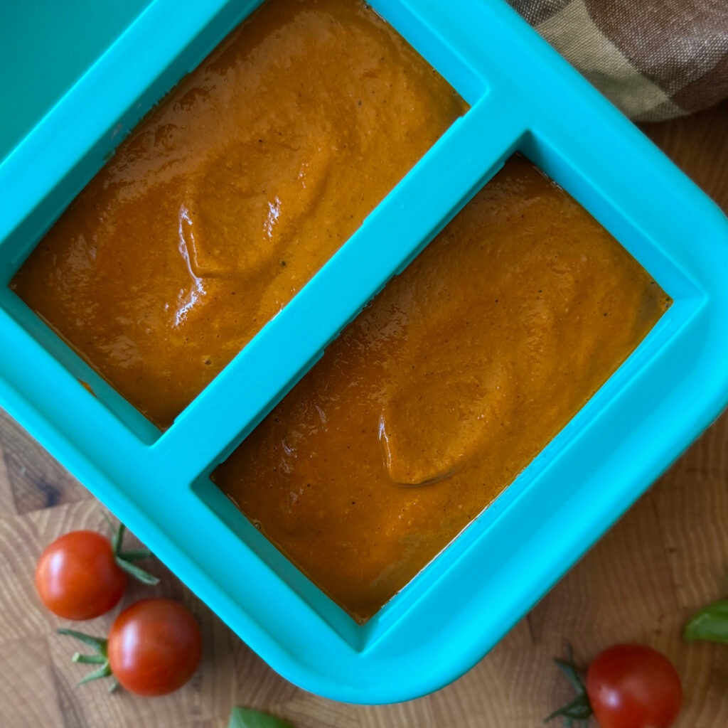 Cherry Tomato Sauce in Silicone Storage Mold