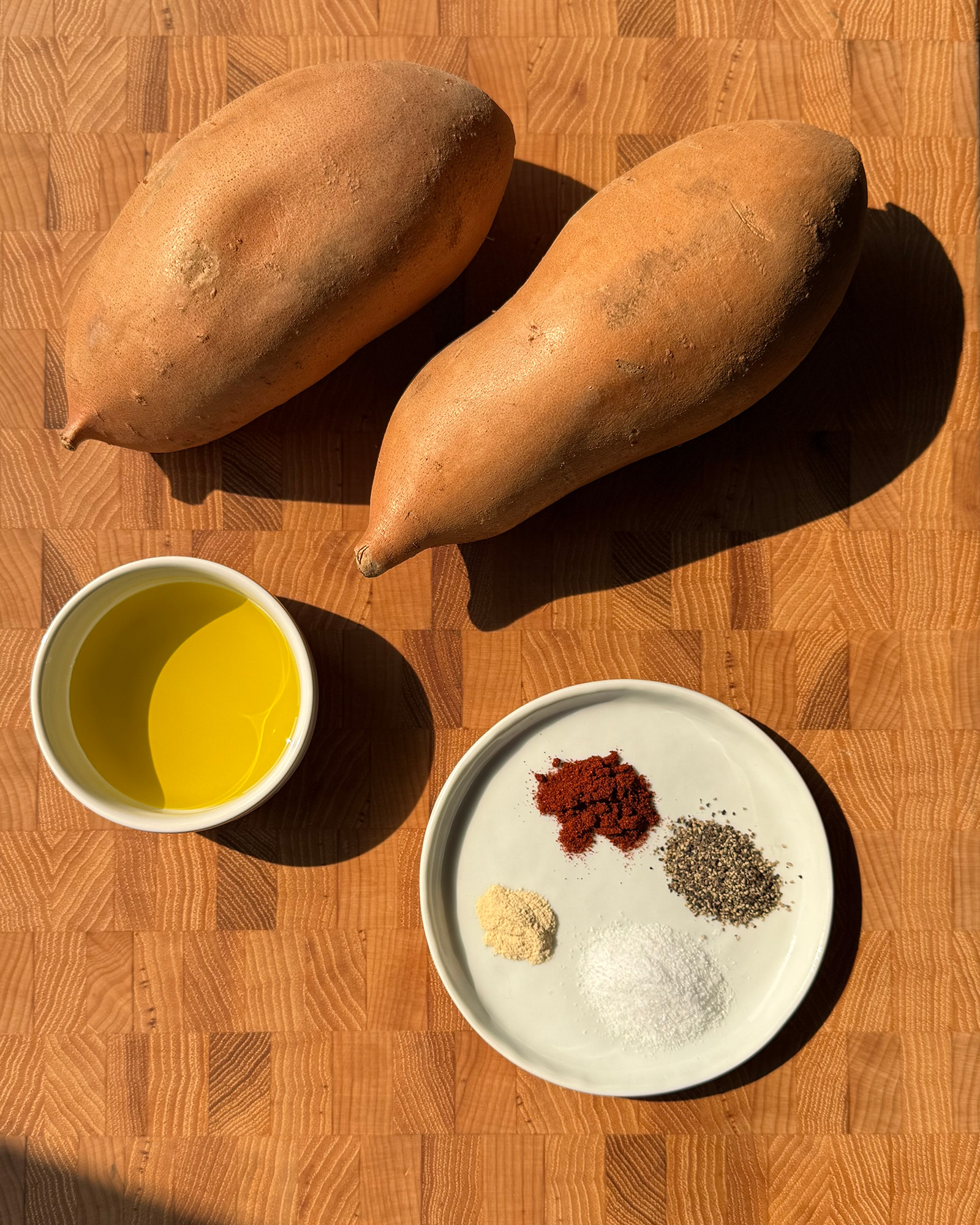 Ingredients for Sweet Potato Breakfast Potatoes