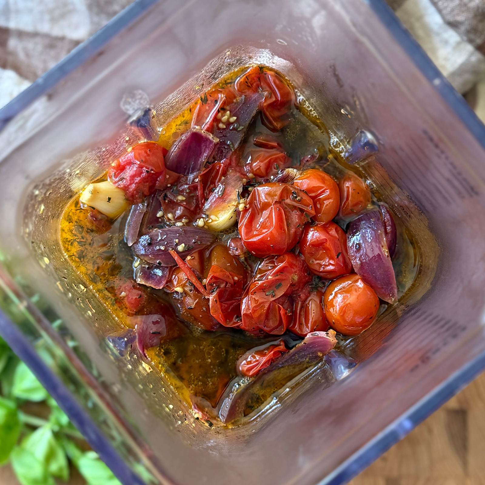 Roasted Ingredients in a Blender