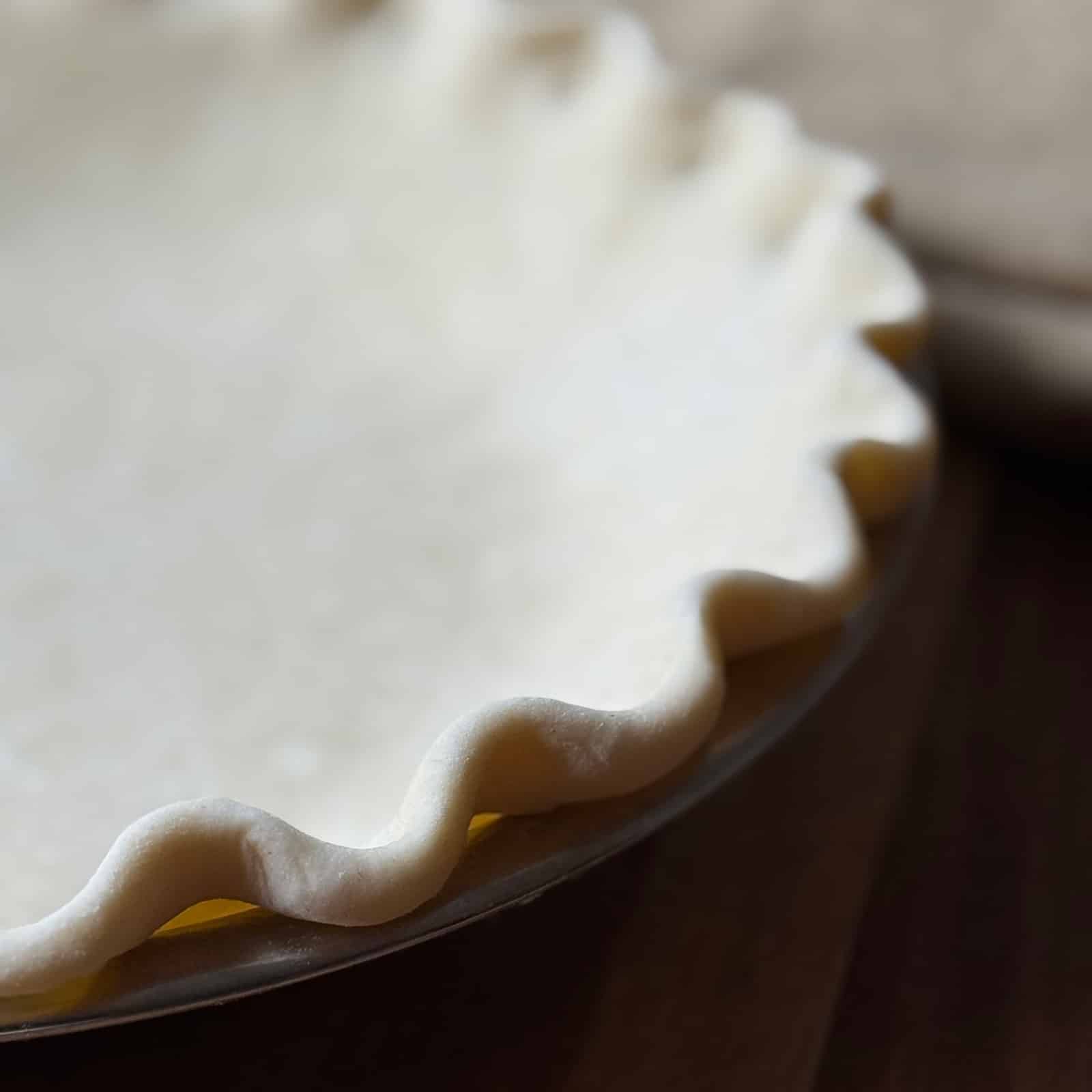Crimped Edges of Homemade Pie Crust