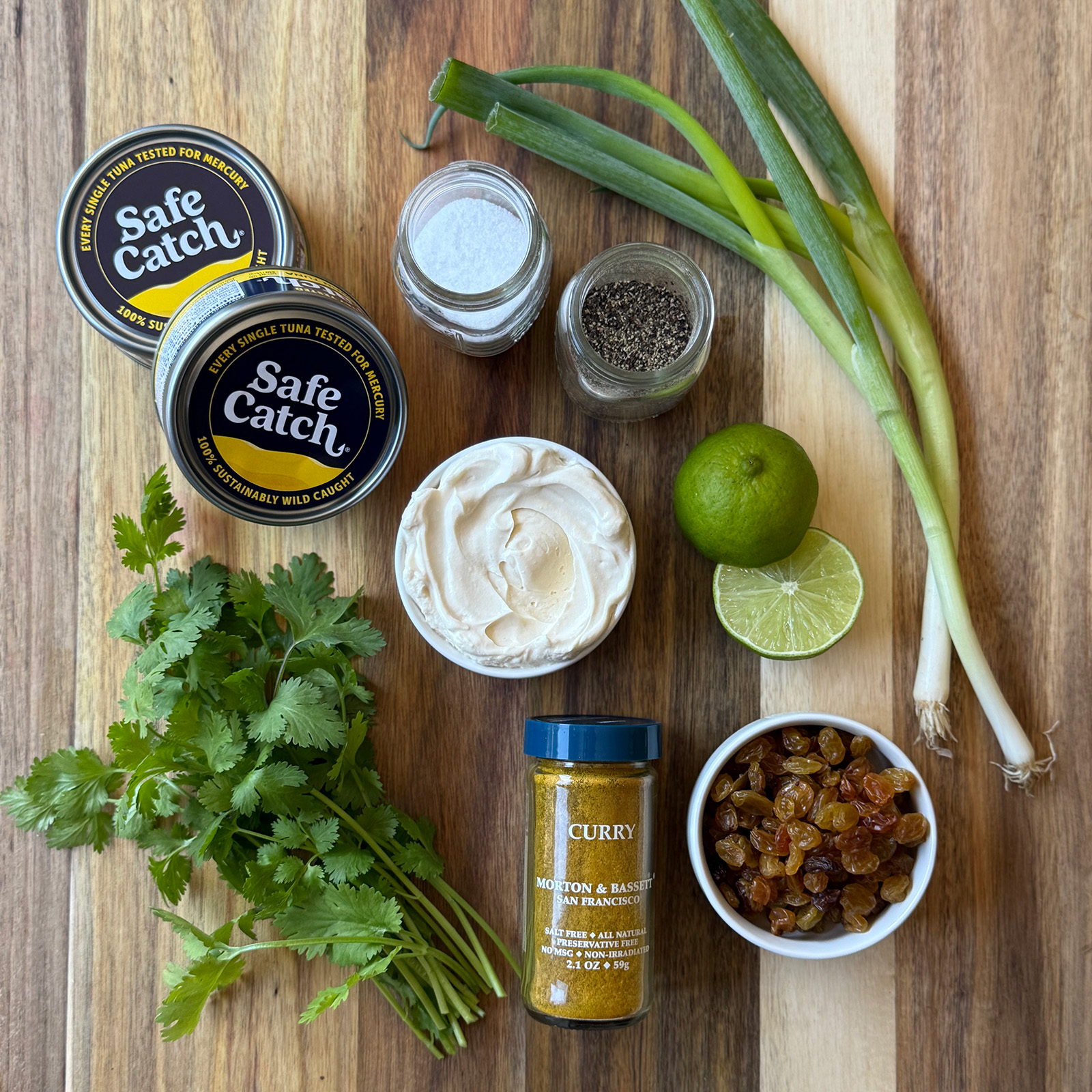 Ingredients for Curried Tuna Salad