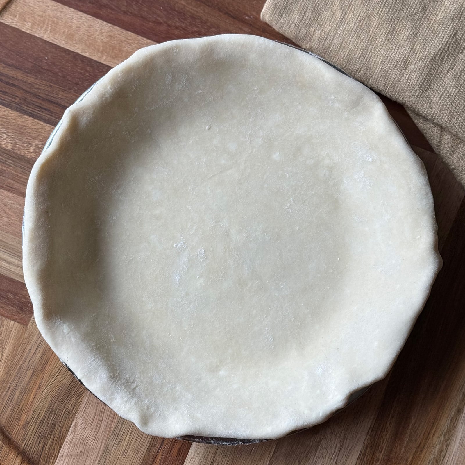Pie Crust Before Crimping