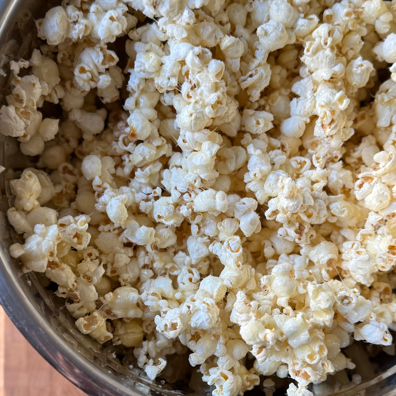 Popcorn Coated in Syrup